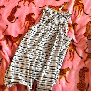 Lululemon All Tied Up Tank Black and White Striped Top Size 2